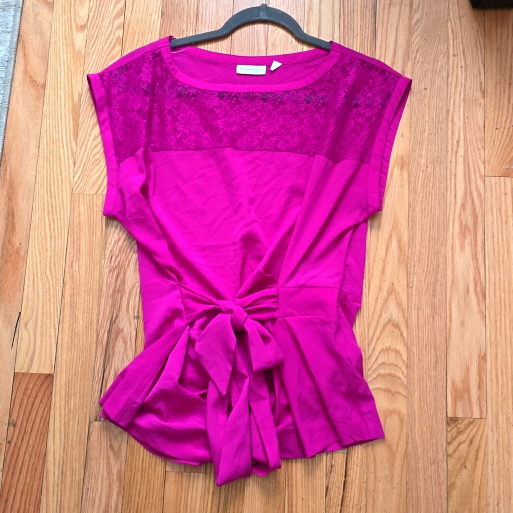 Never Worn New York & Company Hot Pink Blouse Size L